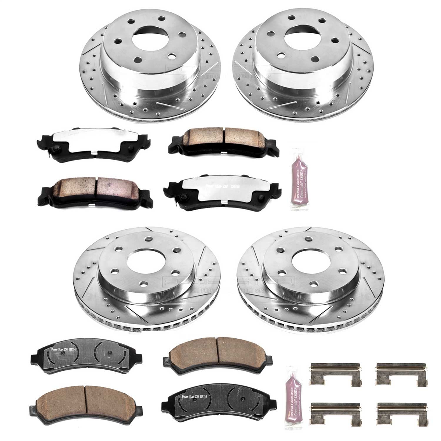 Power Stop - K2010-36 - Front and Rear - Disc Brake Pad and Rotor Kit image 1
