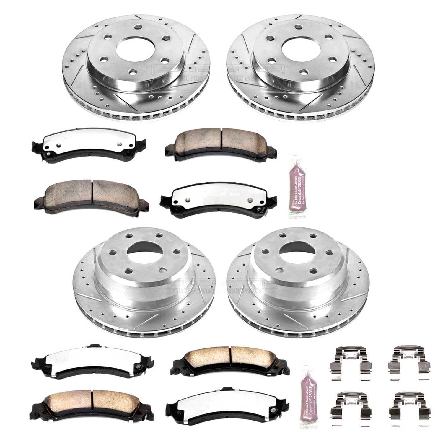Power Stop - K2016-36 - Front and Rear - Disc Brake Pad and Rotor Kit image 1