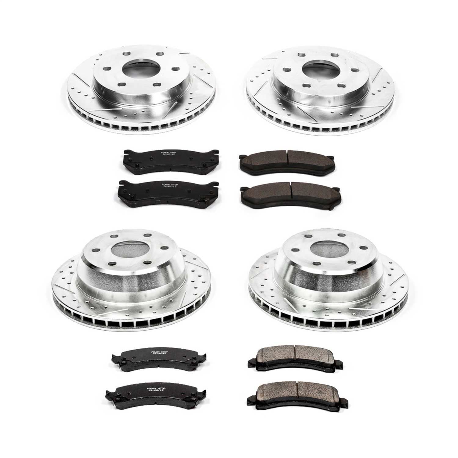 Power Stop - K2016 - Front and Rear - Disc Brake Pad and Rotor Kit image 1