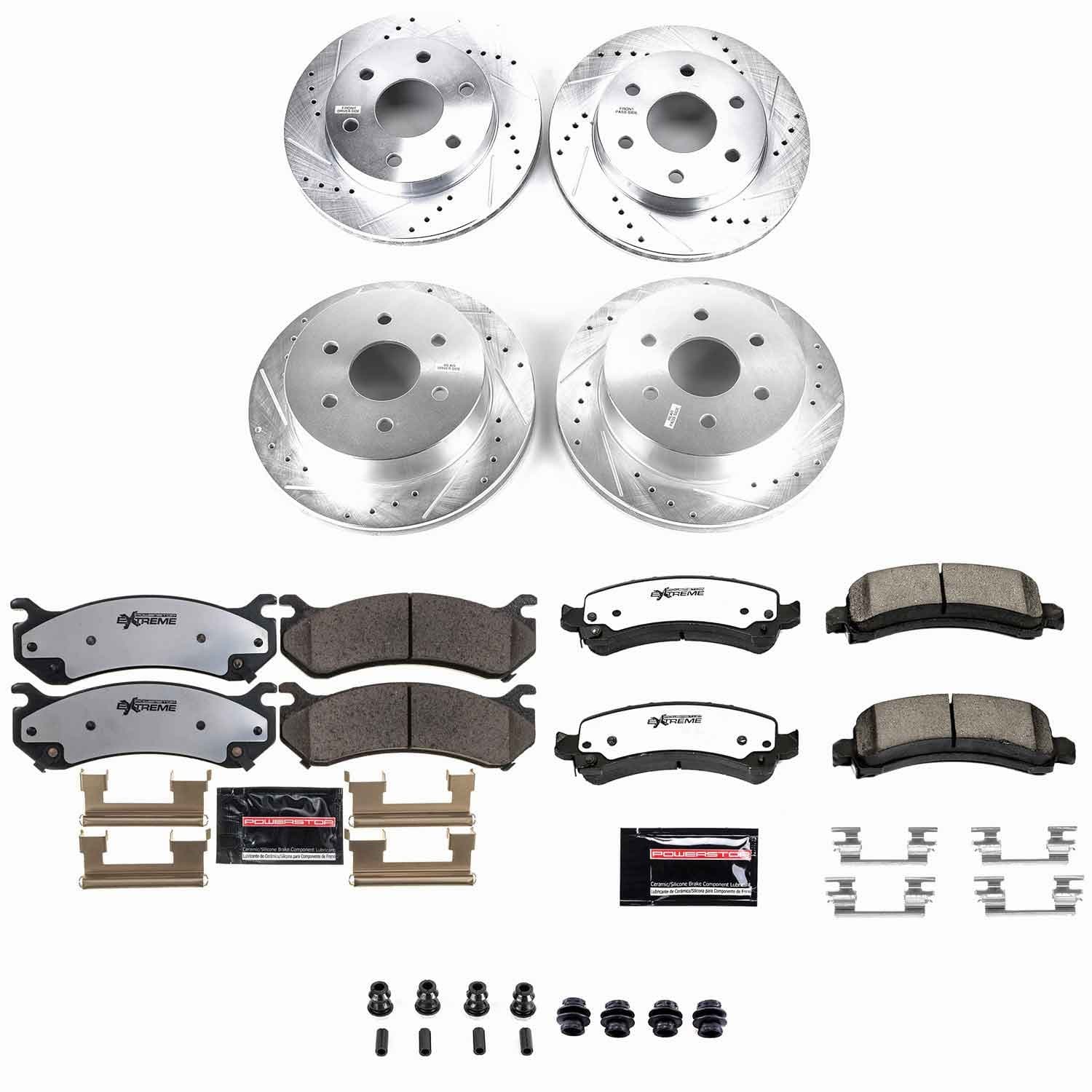 Power Stop - K2017-36 - Front and Rear - Disc Brake Pad and Rotor Kit image 1