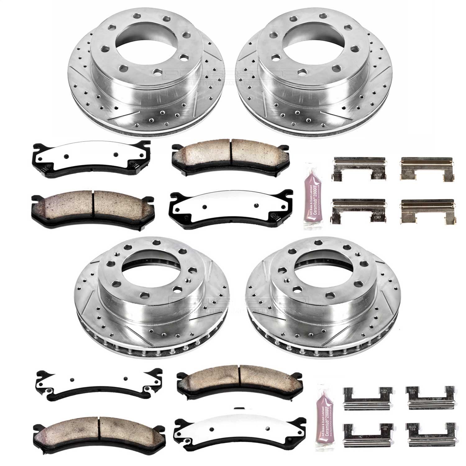 Power Stop - K2027-36 - Front and Rear - Disc Brake Pad and Rotor Kit image 1