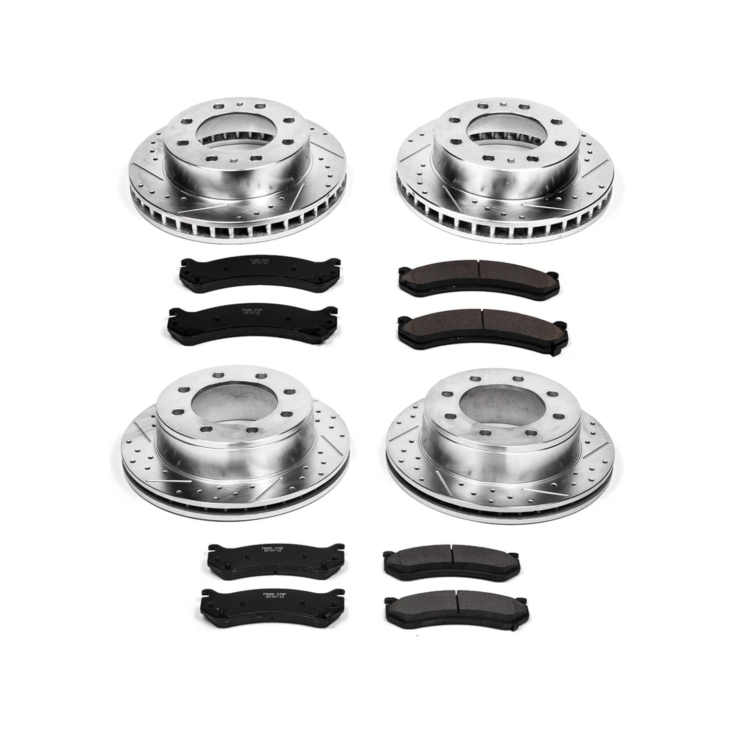 Power Stop - K2027 - Front and Rear - Disc Brake Pad and Rotor Kit image 1