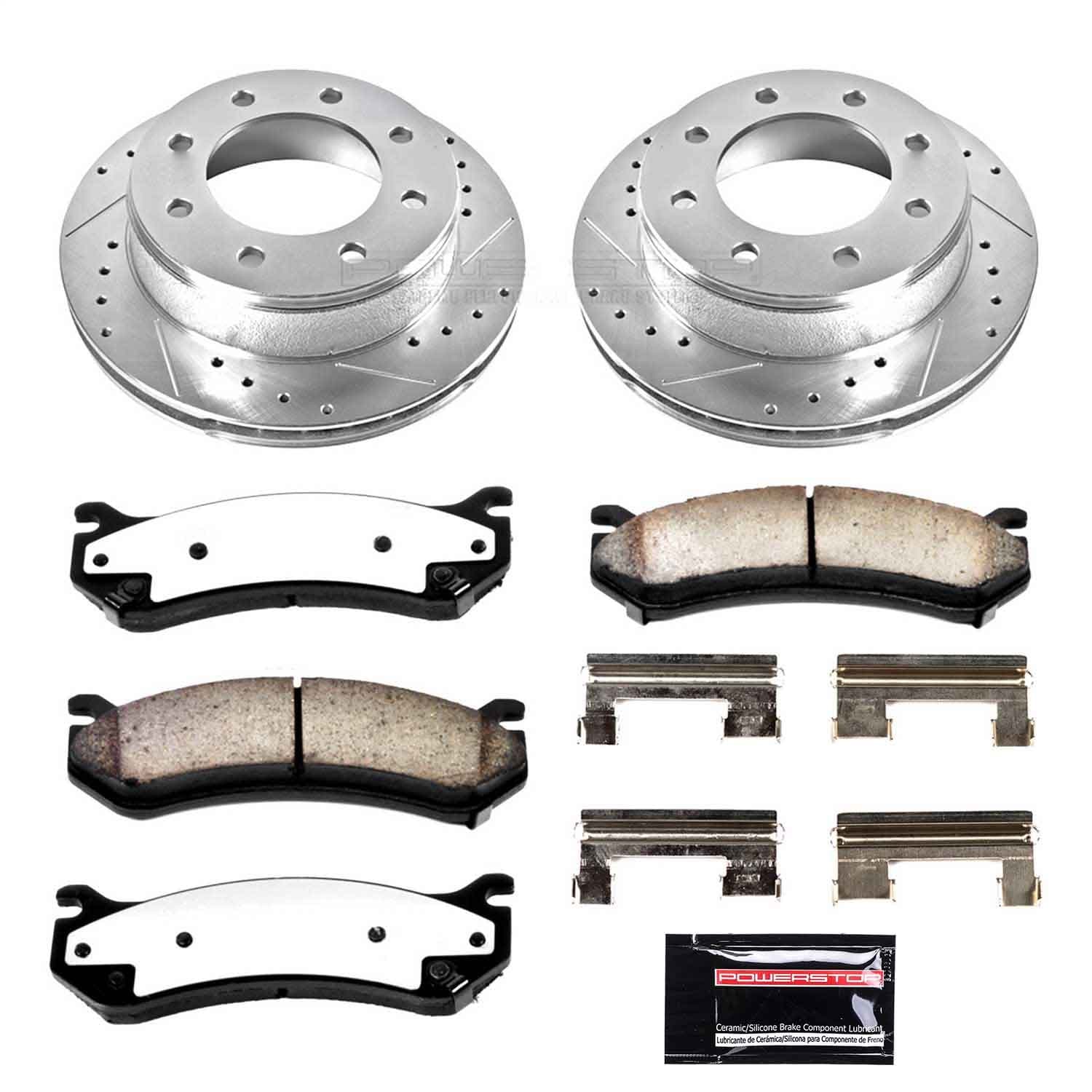 Power Stop - K2036-36 - Rear - Disc Brake Pad and Rotor Kit image 1
