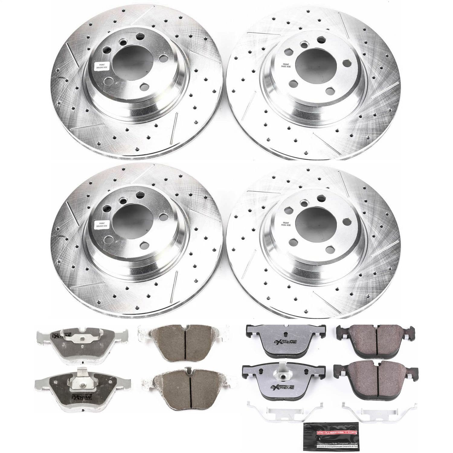 Power Stop - K2056-26 - Front and Rear - Disc Brake Pad and Rotor Kit image 1