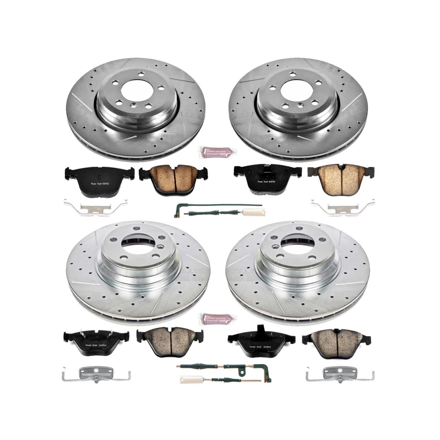 Power Stop - K2056 - Front and Rear - Disc Brake Pad and Rotor Kit image 1