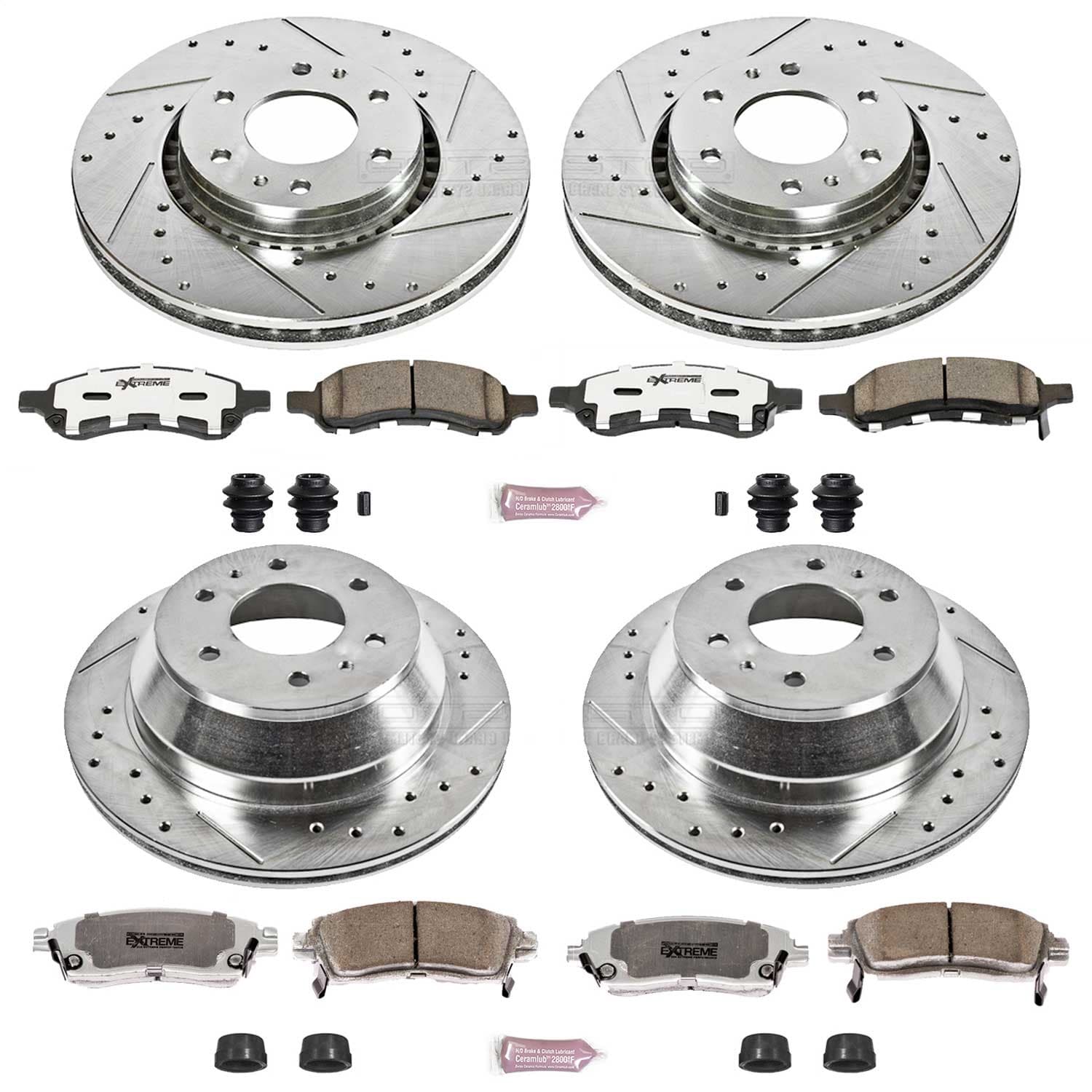 Power Stop - K2060-26 - Front and Rear - Disc Brake Pad and Rotor Kit image 1
