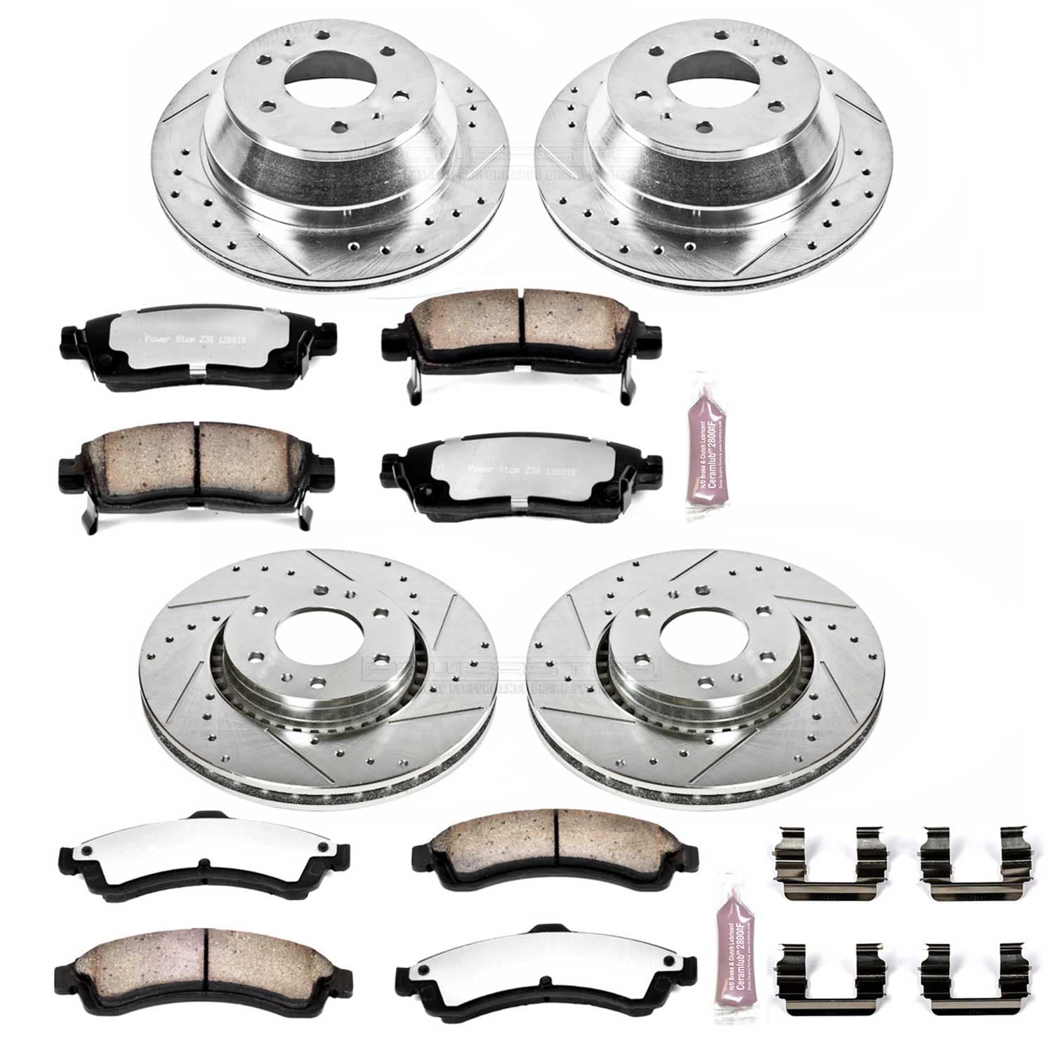 Power Stop - K2062-36 - Front and Rear - Disc Brake Pad and Rotor Kit image 1