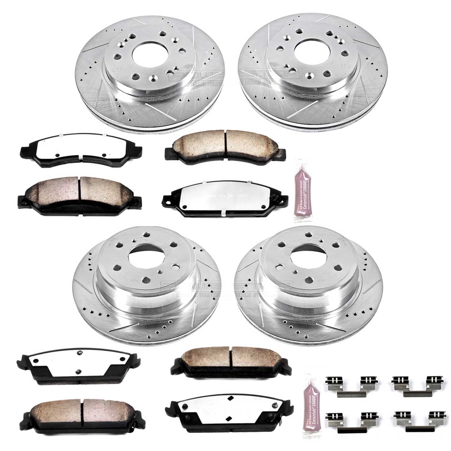 Power Stop - K2068-36 - Front and Rear - Disc Brake Pad and Rotor Kit image 1