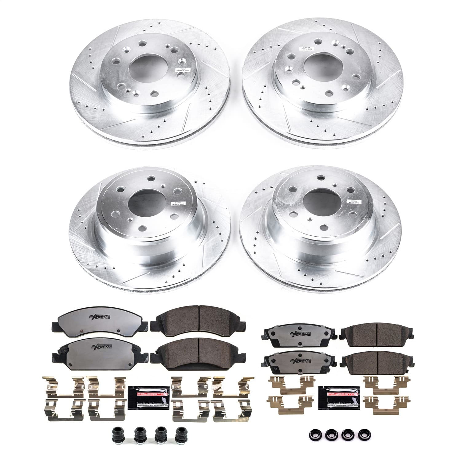 Power Stop - K2070-36 - Front and Rear - Disc Brake Pad and Rotor Kit image 1