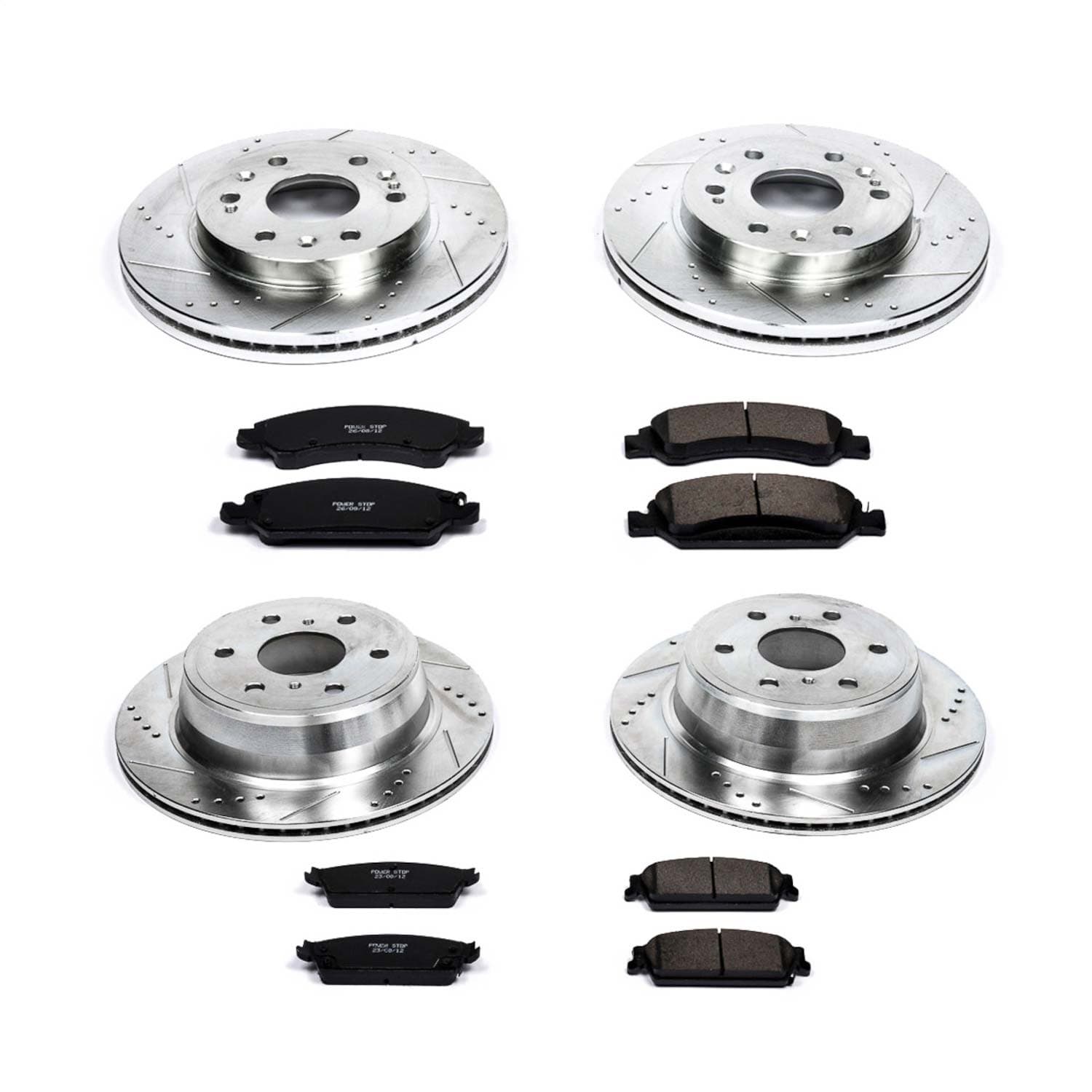 Power Stop - K2070 - Front and Rear - Disc Brake Pad and Rotor Kit image 1