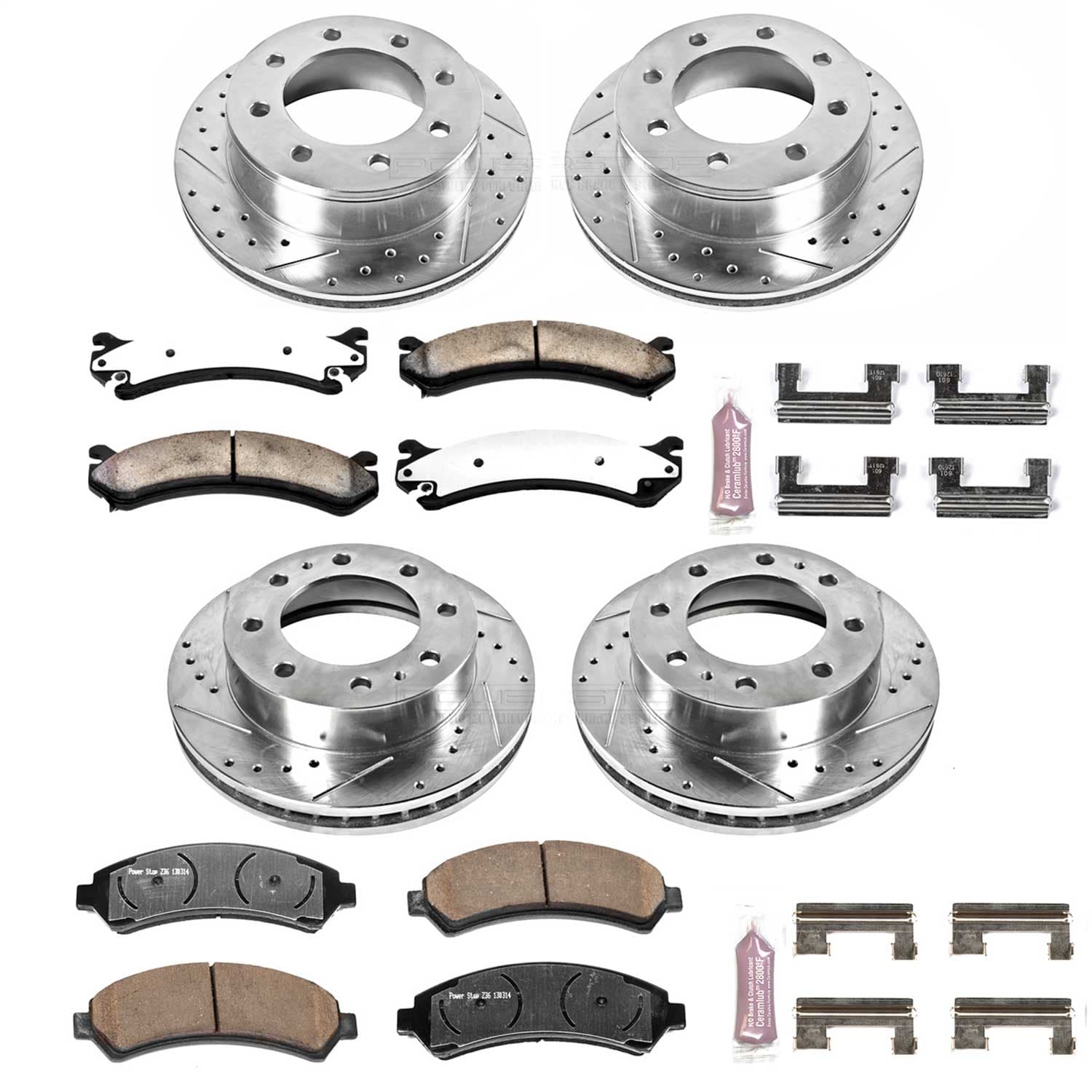 Power Stop - K2073-36 - Front and Rear - Disc Brake Pad and Rotor Kit image 1