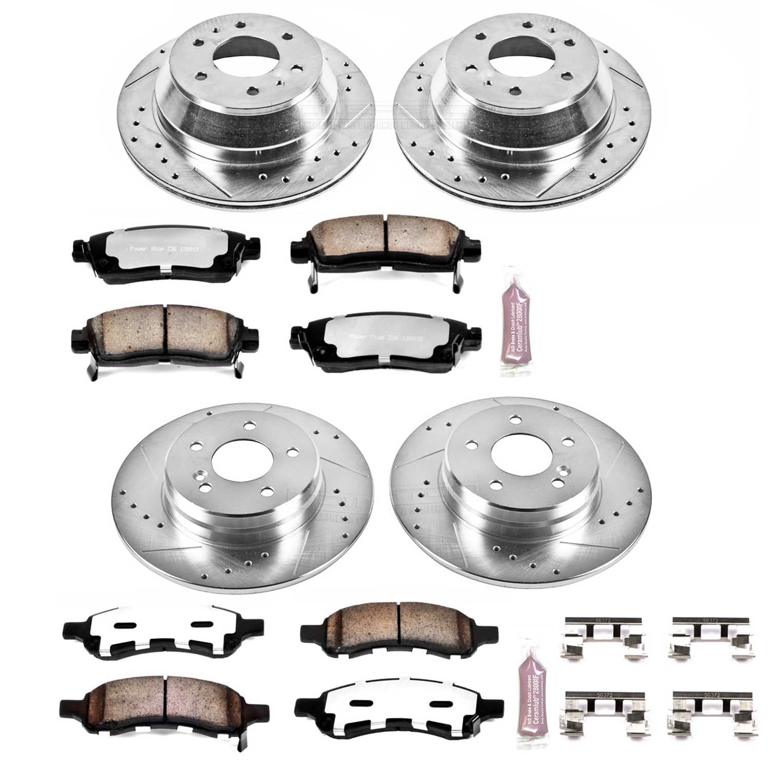 Power Stop - K2085-36 - Front and Rear - Disc Brake Pad and Rotor Kit image 1