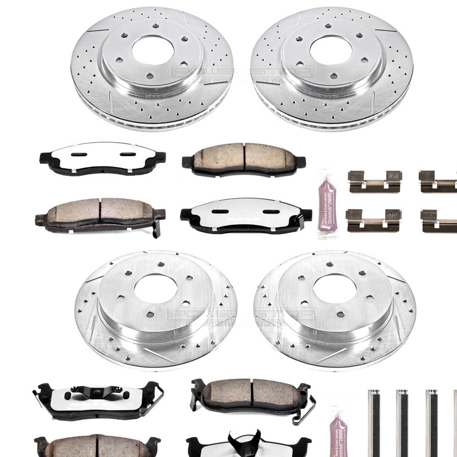 Power Stop - K212-36 - Front and Rear - Disc Brake Pad and Rotor Kit image 1