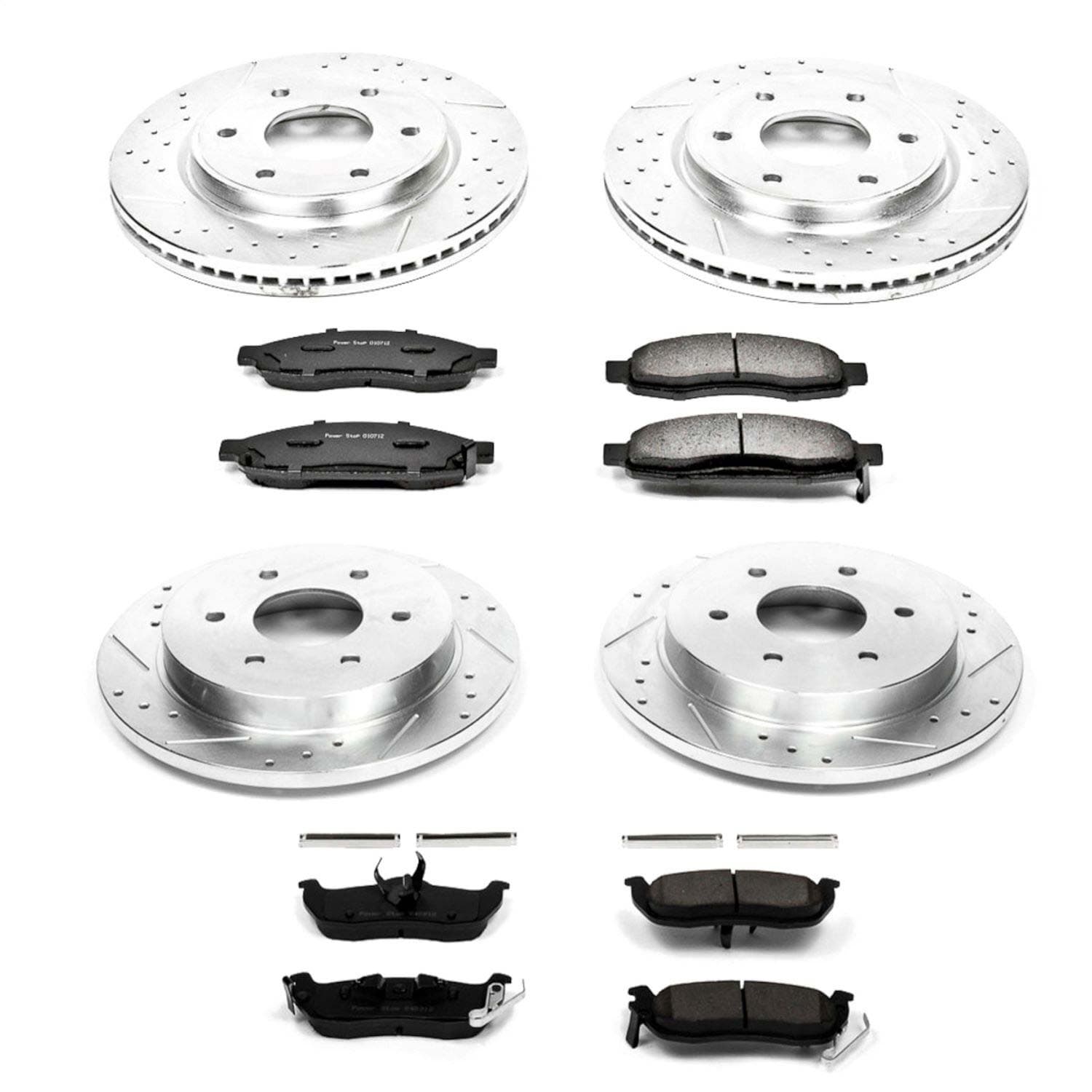 Power Stop - K212 - Front and Rear - Disc Brake Pad and Rotor Kit image 1