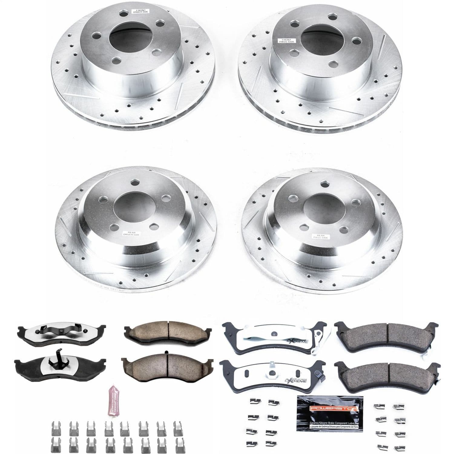 Power Stop - K2121-36 - Front and Rear - Disc Brake Pad and Rotor Kit image 1