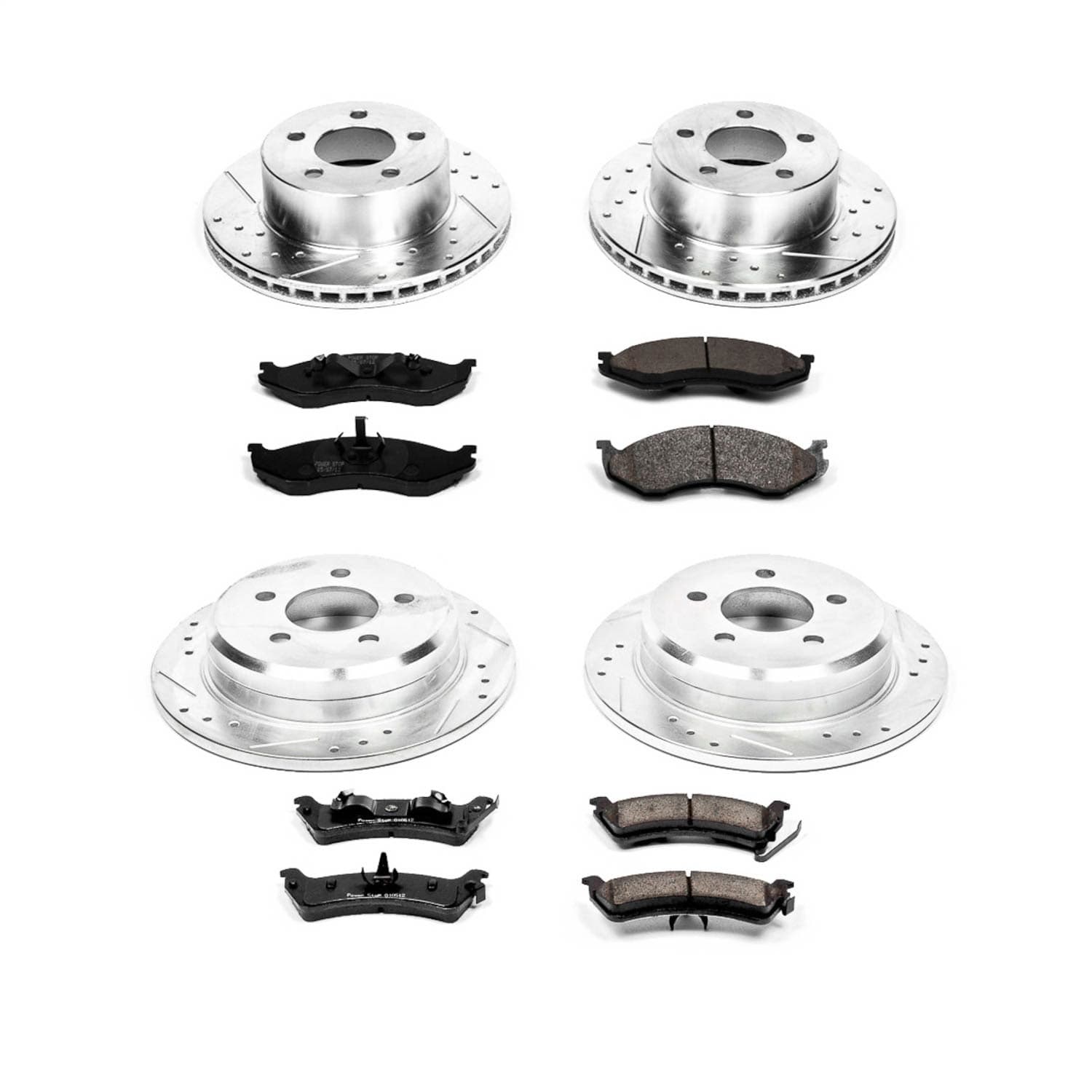 Power Stop - K2121 - Front and Rear - Disc Brake Pad and Rotor Kit image 1