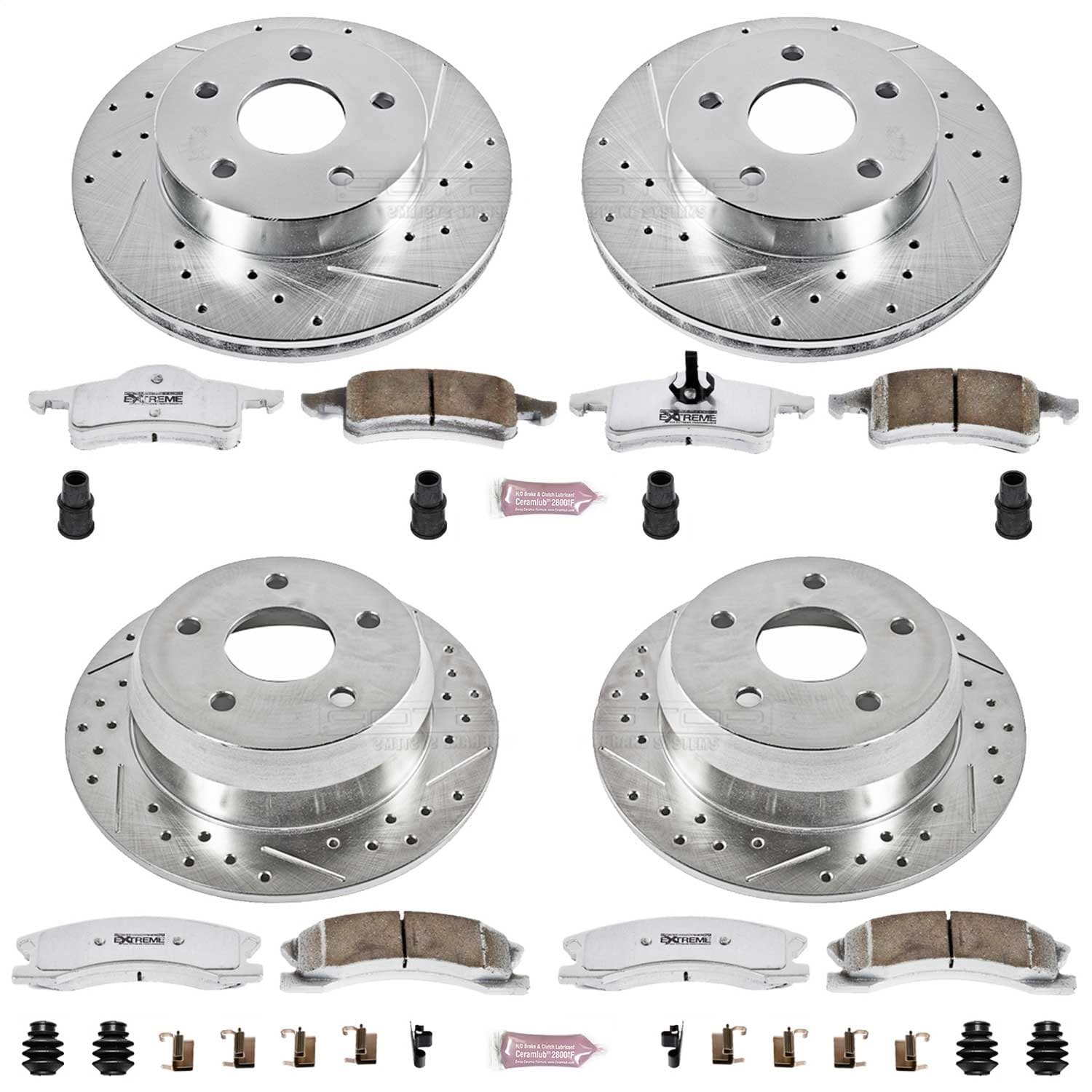 Power Stop - K2148-26 - Front and Rear - Disc Brake Pad and Rotor Kit image 1