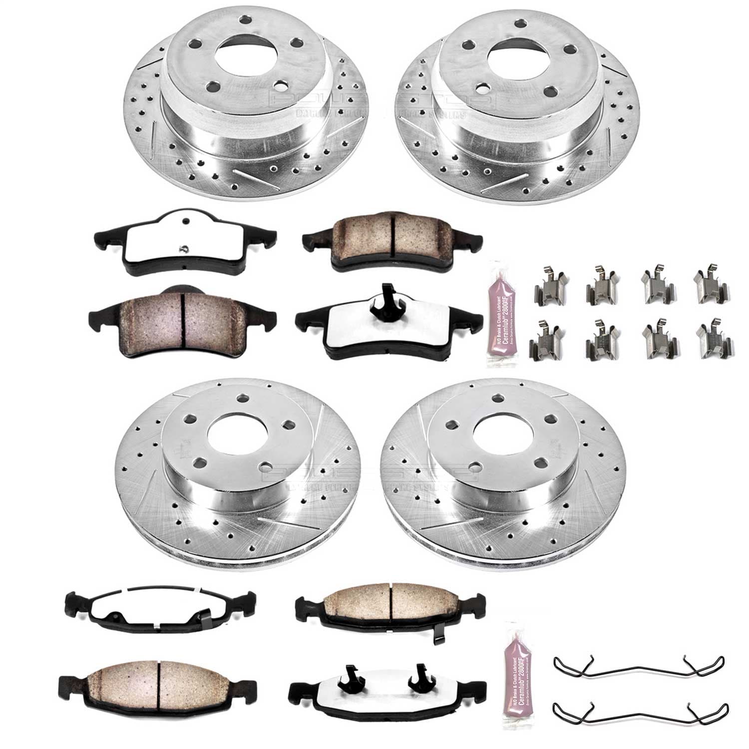 Power Stop - K2148-36 - Front and Rear - Disc Brake Pad and Rotor Kit image 1