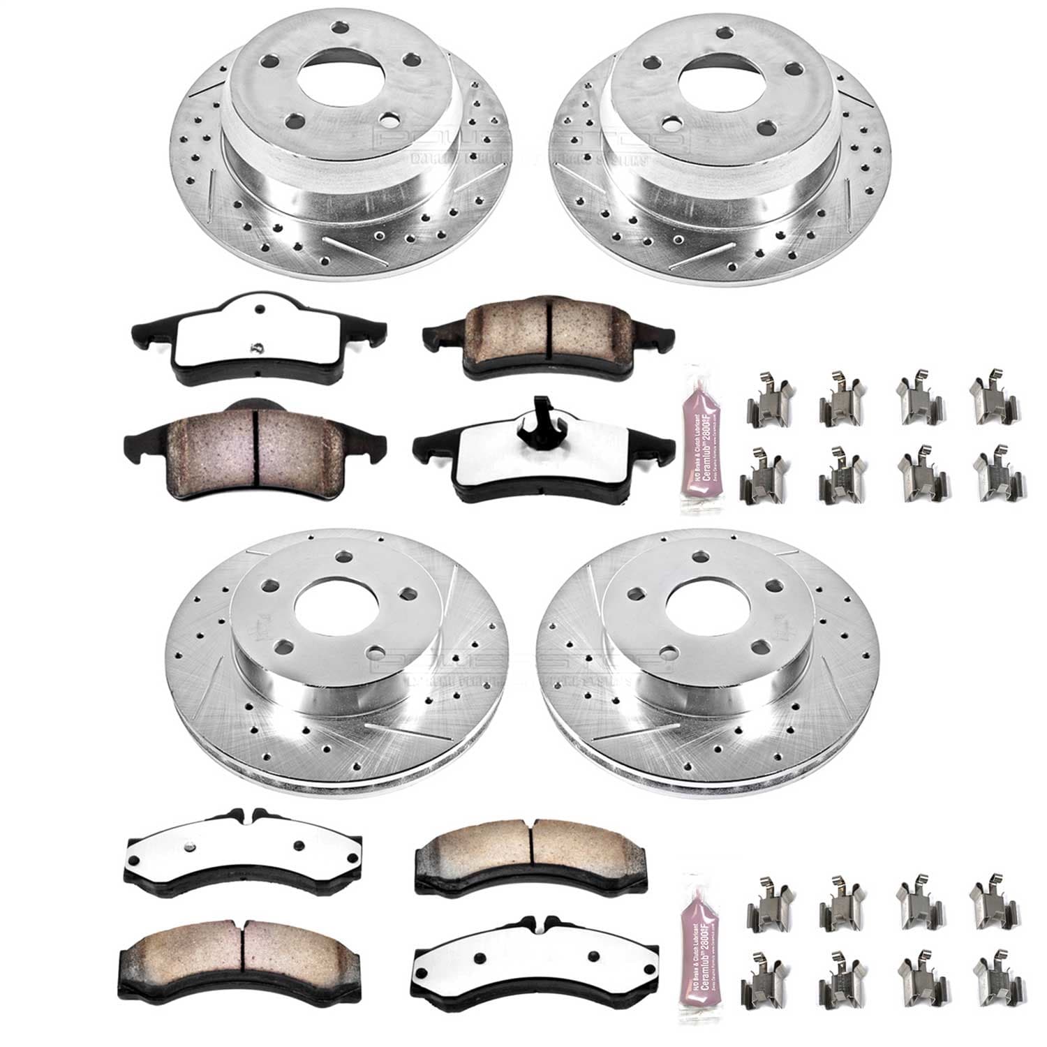Power Stop - K2150-36 - Front and Rear - Disc Brake Pad and Rotor Kit image 1