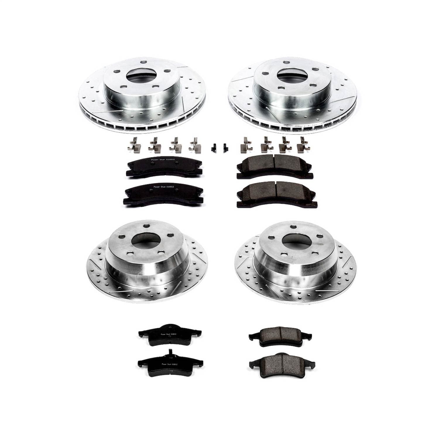 Power Stop - K2150 - Front and Rear - Disc Brake Pad and Rotor Kit image 1