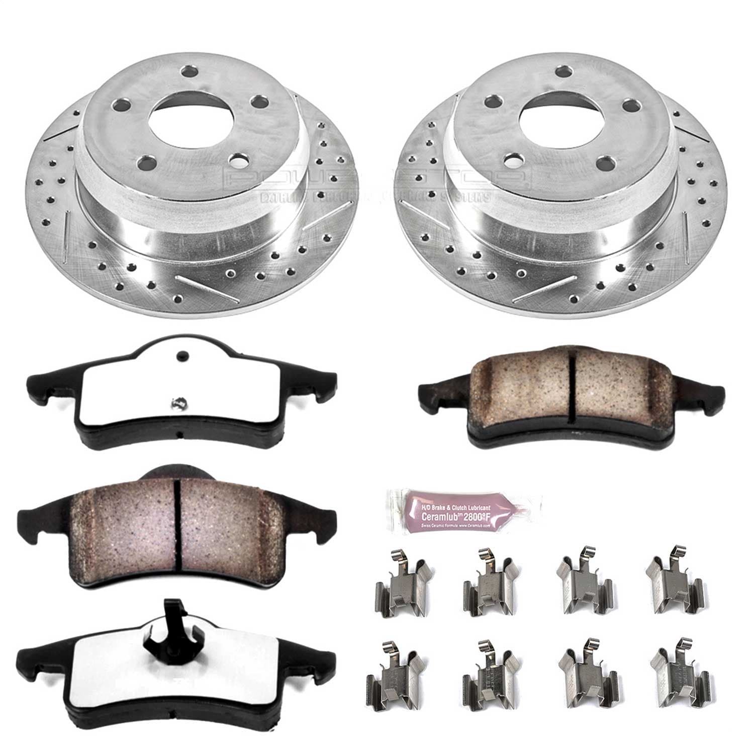 Power Stop - K2151-36 - Rear - Disc Brake Pad and Rotor Kit image 1
