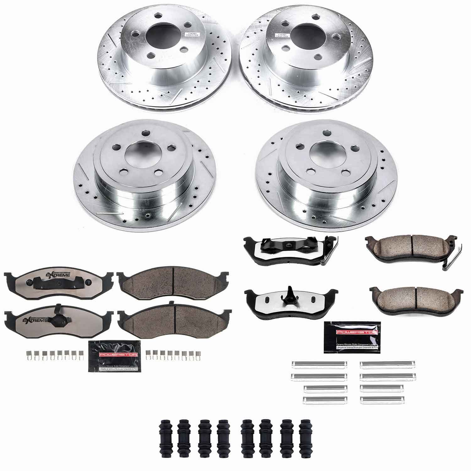 Power Stop - K2154-36 - Front and Rear - Disc Brake Pad and Rotor Kit image 1