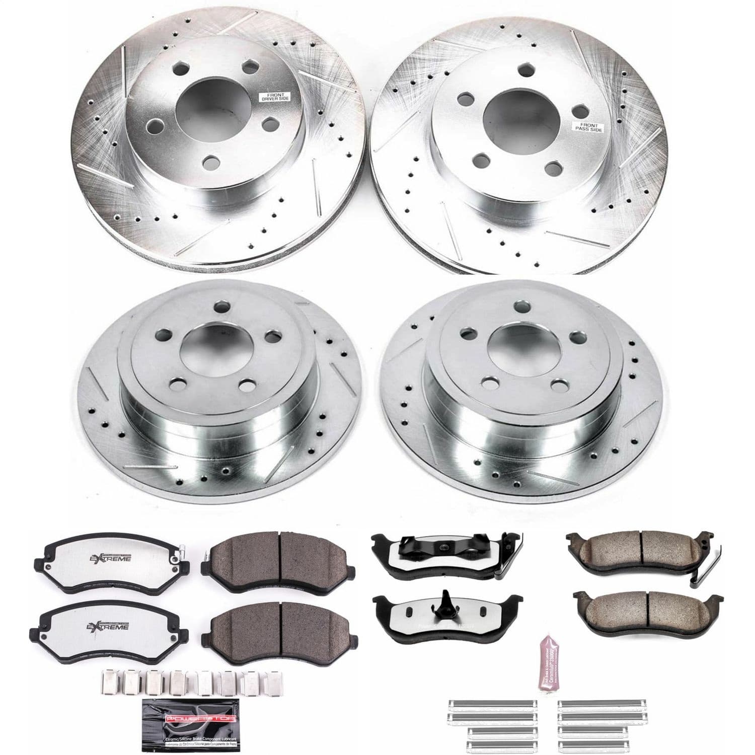 Power Stop - K2162-36 - Front and Rear - Disc Brake Pad and Rotor Kit image 1
