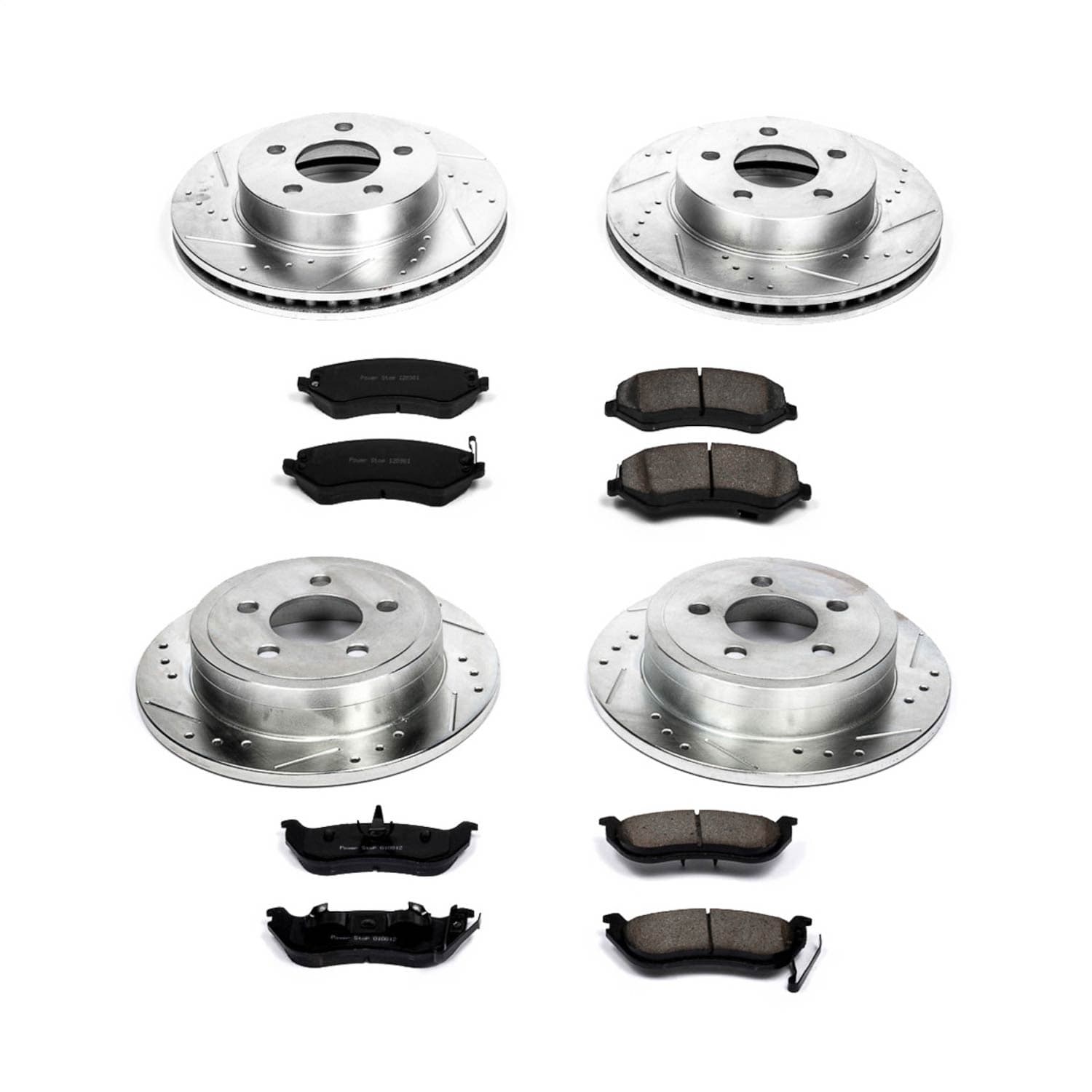 Power Stop - K2162 - Front and Rear - Disc Brake Pad and Rotor Kit image 1