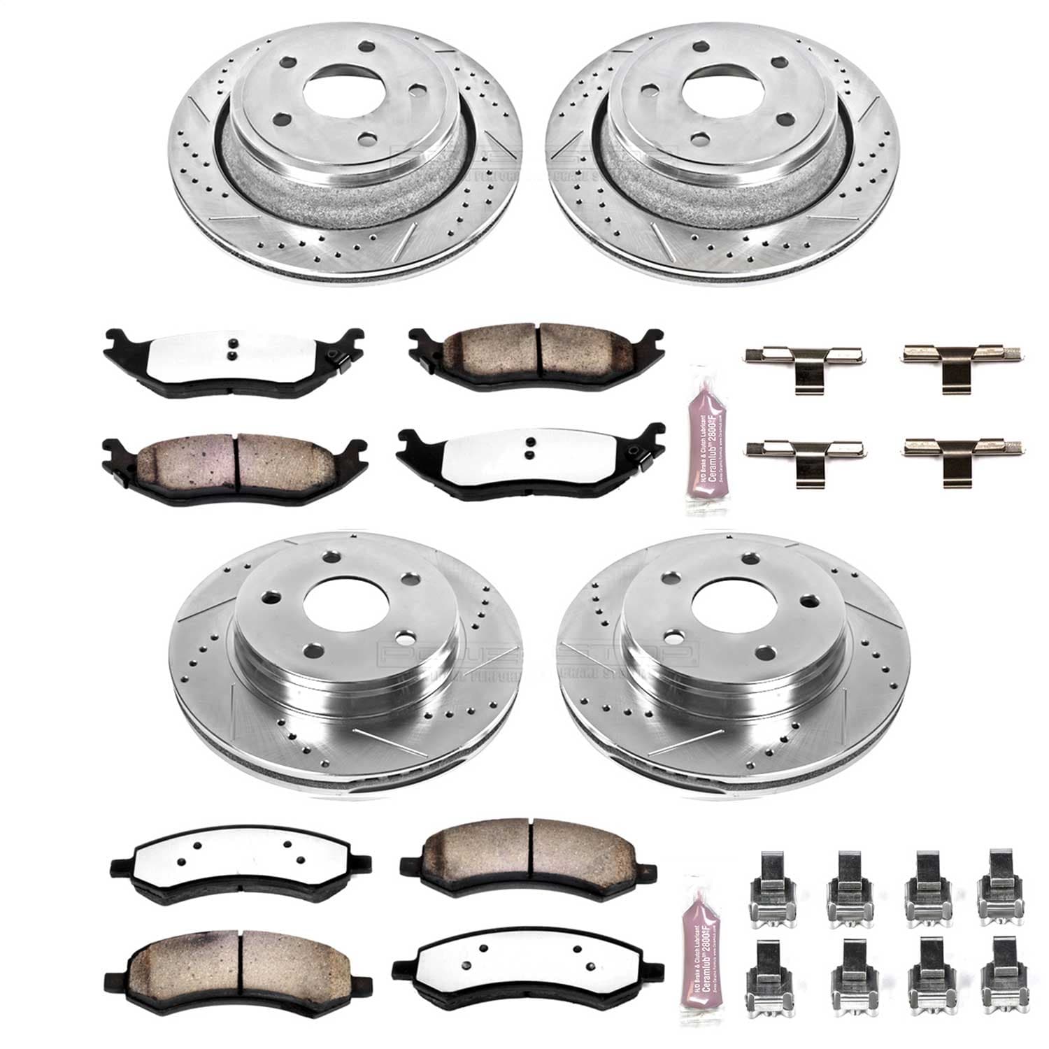 Power Stop - K2164-36 - Front and Rear - Disc Brake Pad and Rotor Kit image 1