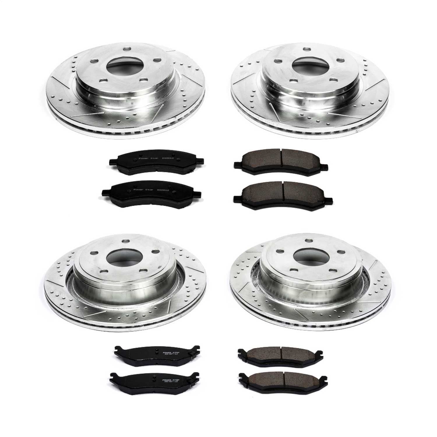 Power Stop - K2164 - Front and Rear - Disc Brake Pad and Rotor Kit image 1
