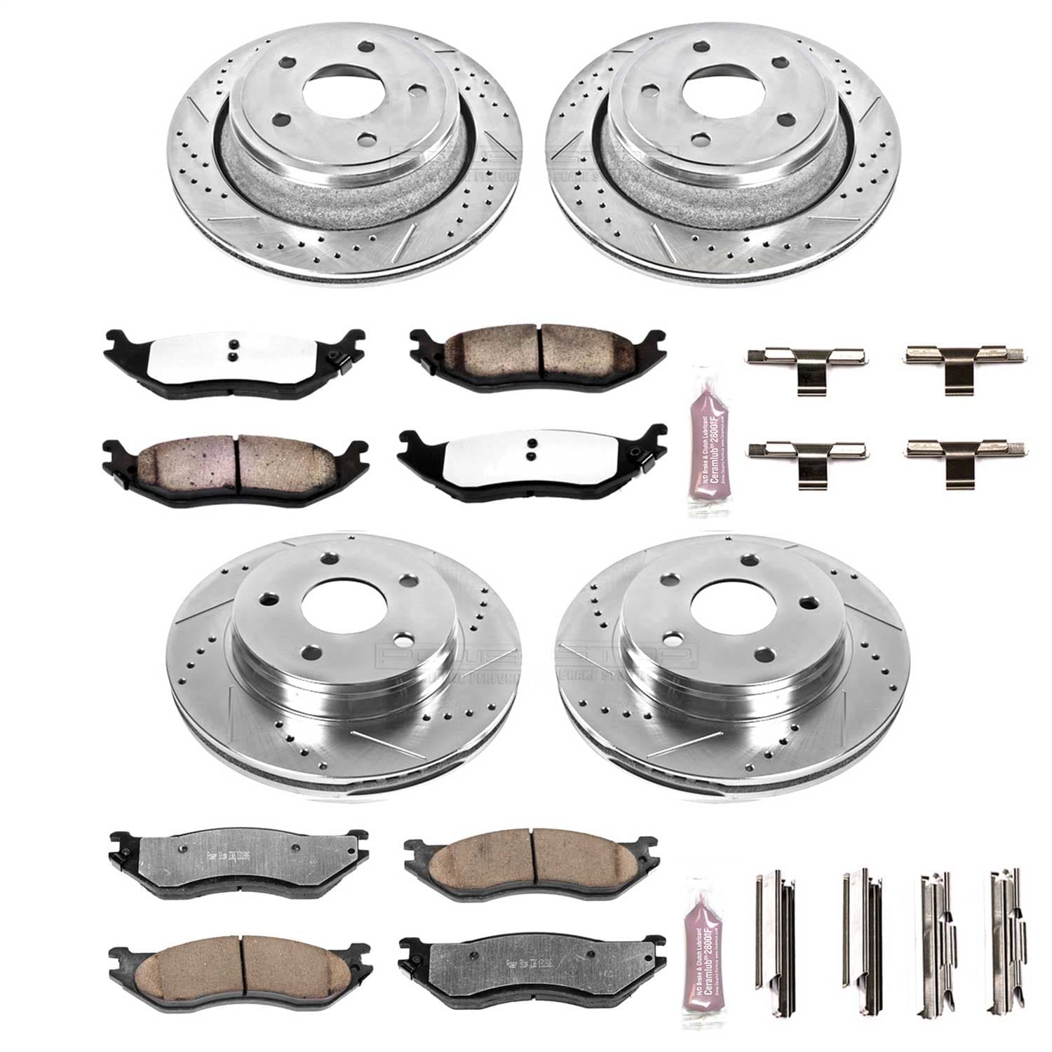 Power Stop - K2166-36 - Front and Rear - Disc Brake Pad and Rotor Kit image 1