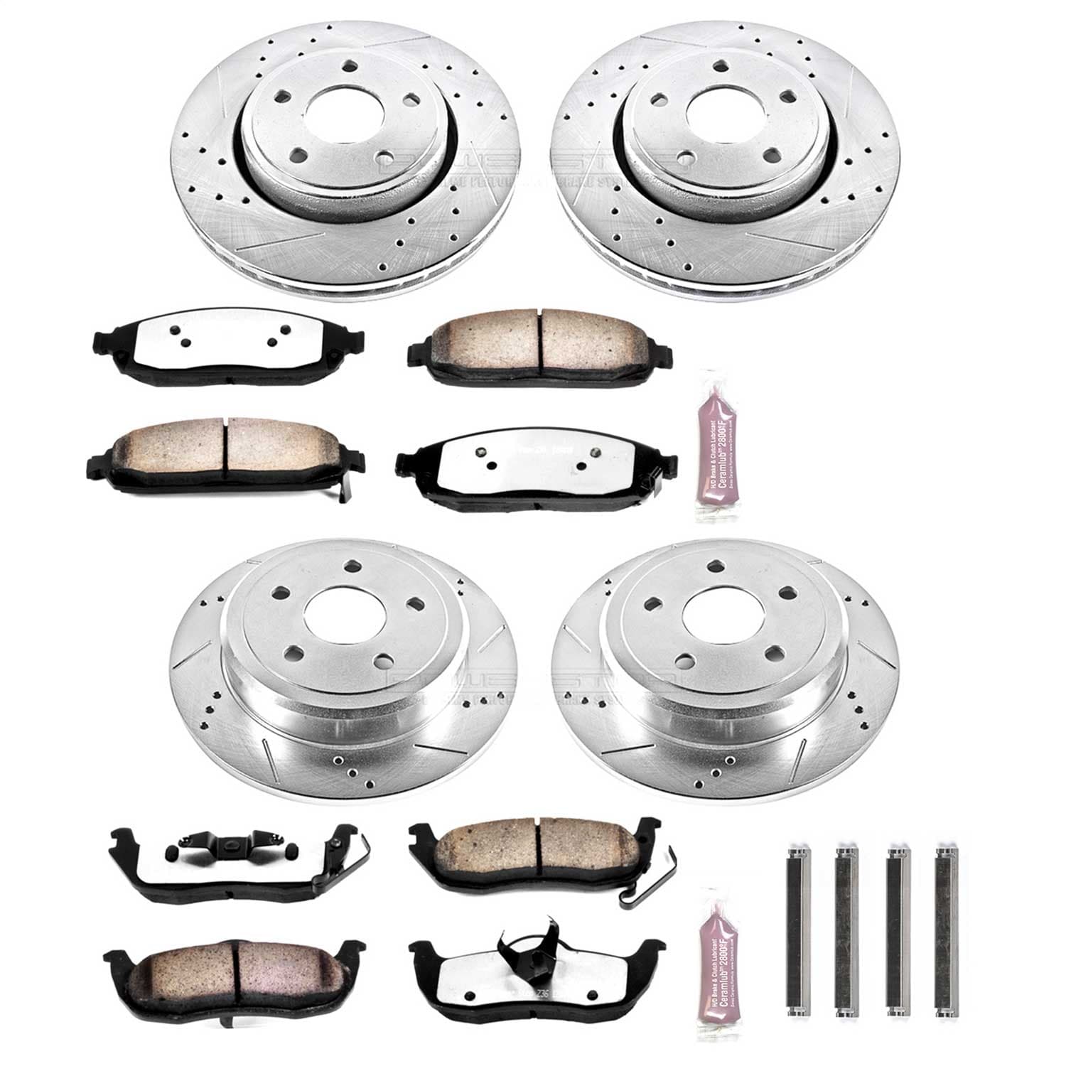 Power Stop - K2220-36 - Front and Rear - Disc Brake Pad and Rotor Kit image 1