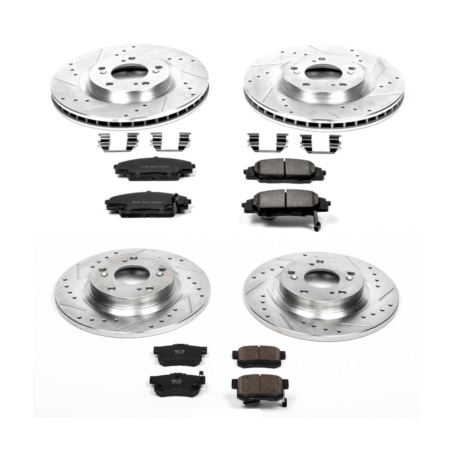 Power Stop - K2277 - Front and Rear - Disc Brake Pad and Rotor Kit image 1