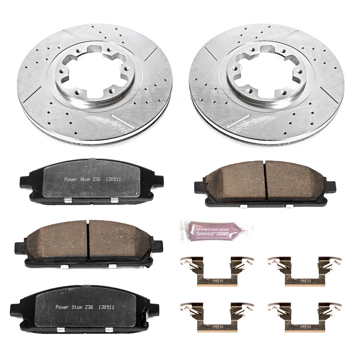 Power Stop - K2279-36 - Front - Disc Brake Pad and Rotor Kit image 1
