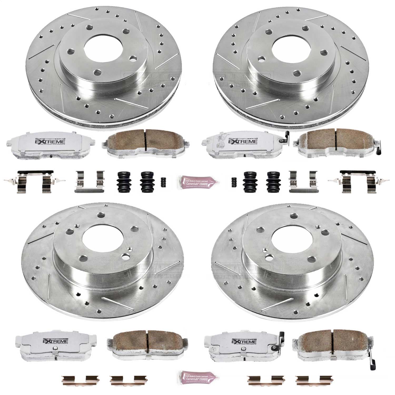 Power Stop - K2281-26 - Front and Rear - Disc Brake Pad and Rotor Kit image 1