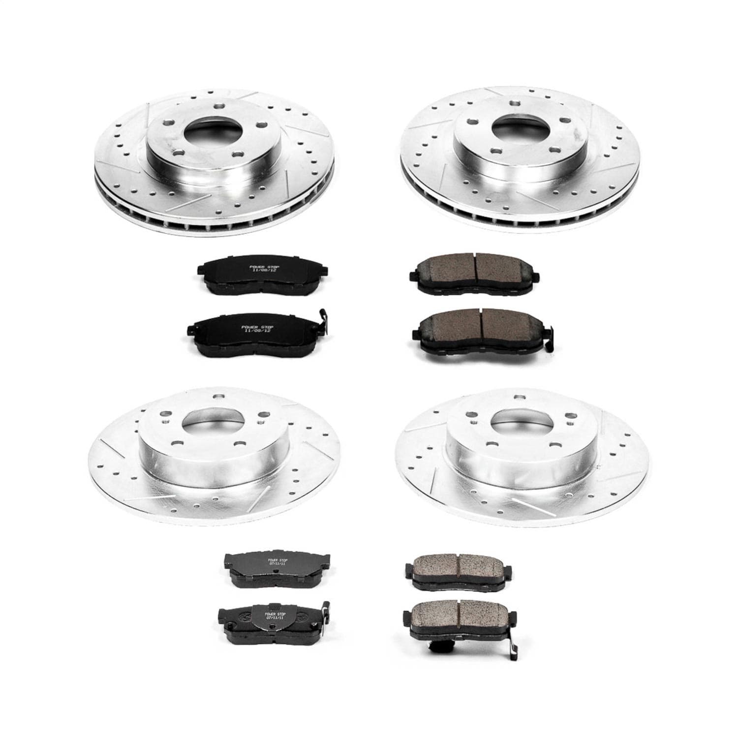 Power Stop - K2281 - Front and Rear - Disc Brake Pad and Rotor Kit image 1