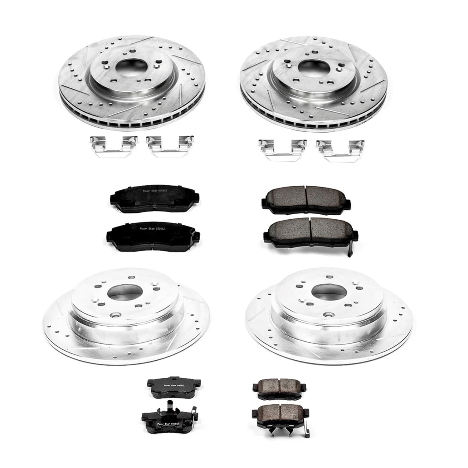 Power Stop - K229 - Front and Rear - Disc Brake Pad and Rotor Kit image 1