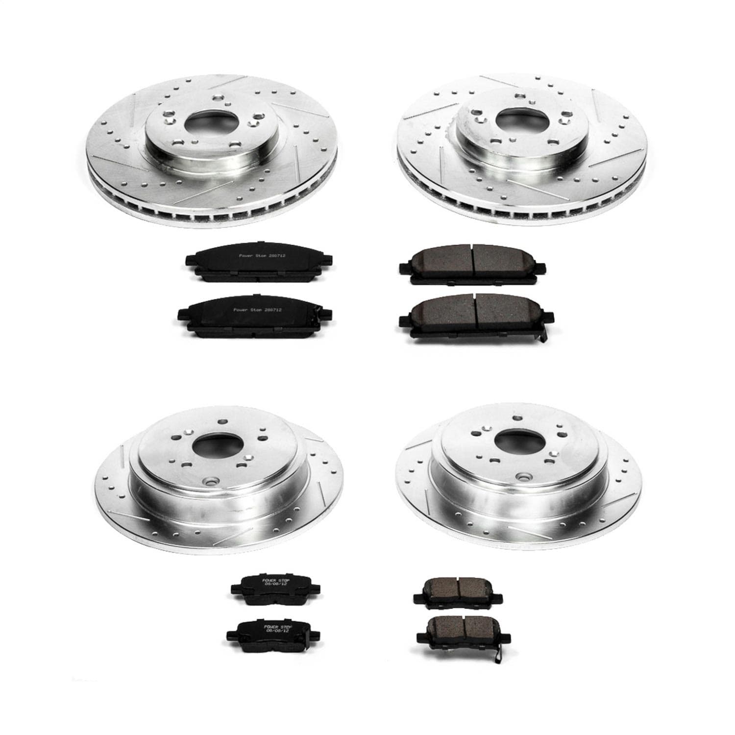 Power Stop - K2291 - Front and Rear - Disc Brake Pad and Rotor Kit image 1