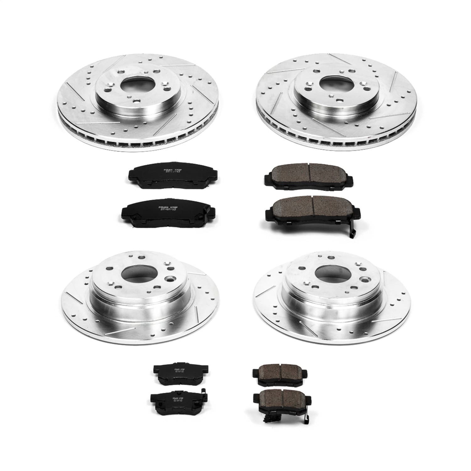 Power Stop - K2295 - Front and Rear - Disc Brake Pad and Rotor Kit image 1