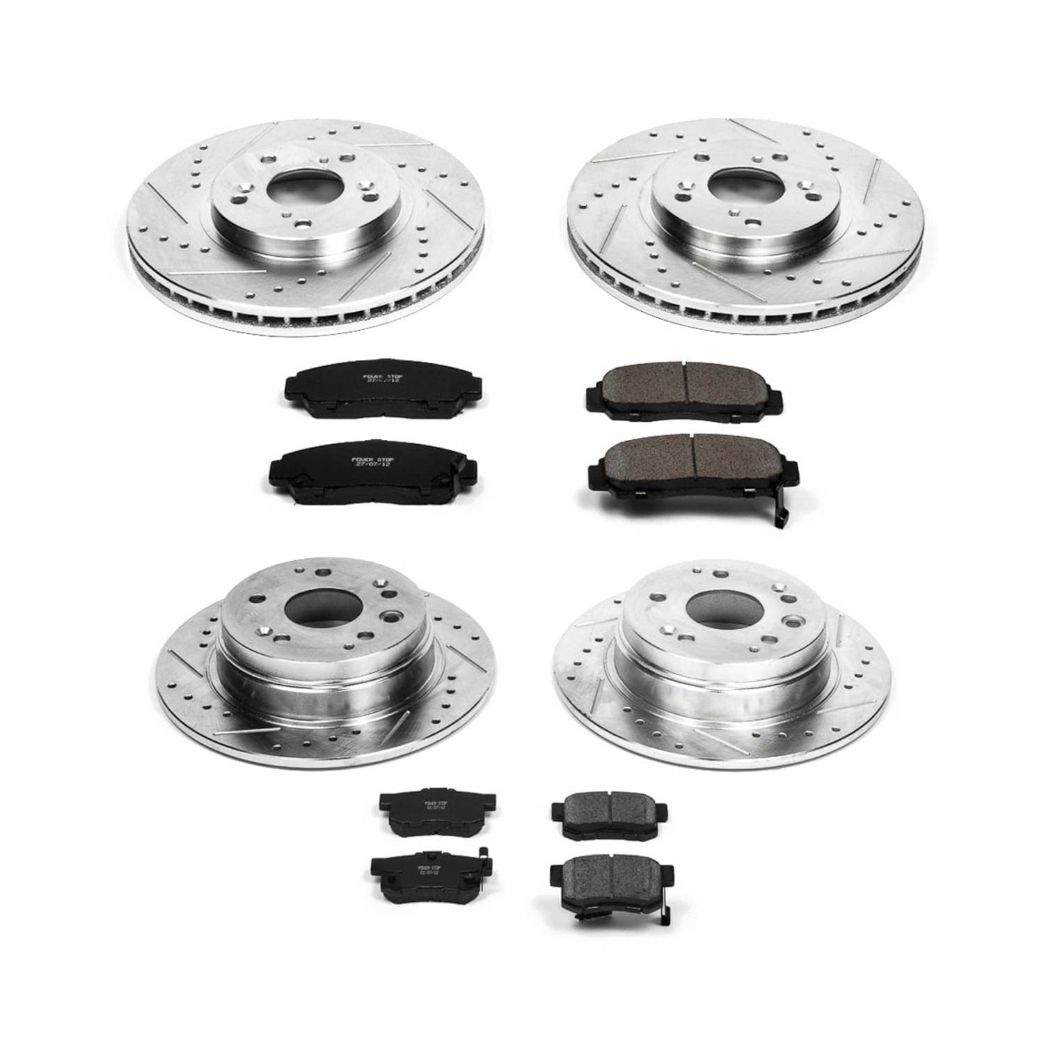 Power Stop - K2296 - Front and Rear - Disc Brake Pad and Rotor Kit image 1