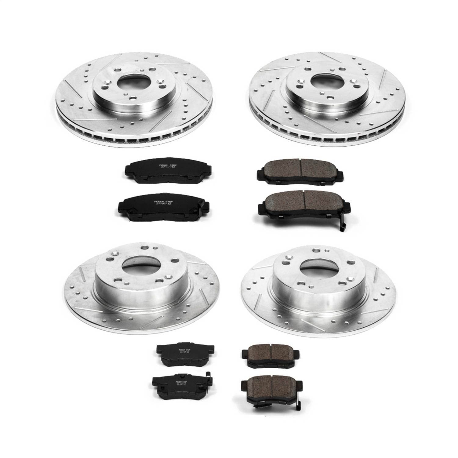 Power Stop - K2297 - Front and Rear - Disc Brake Pad and Rotor Kit image 1