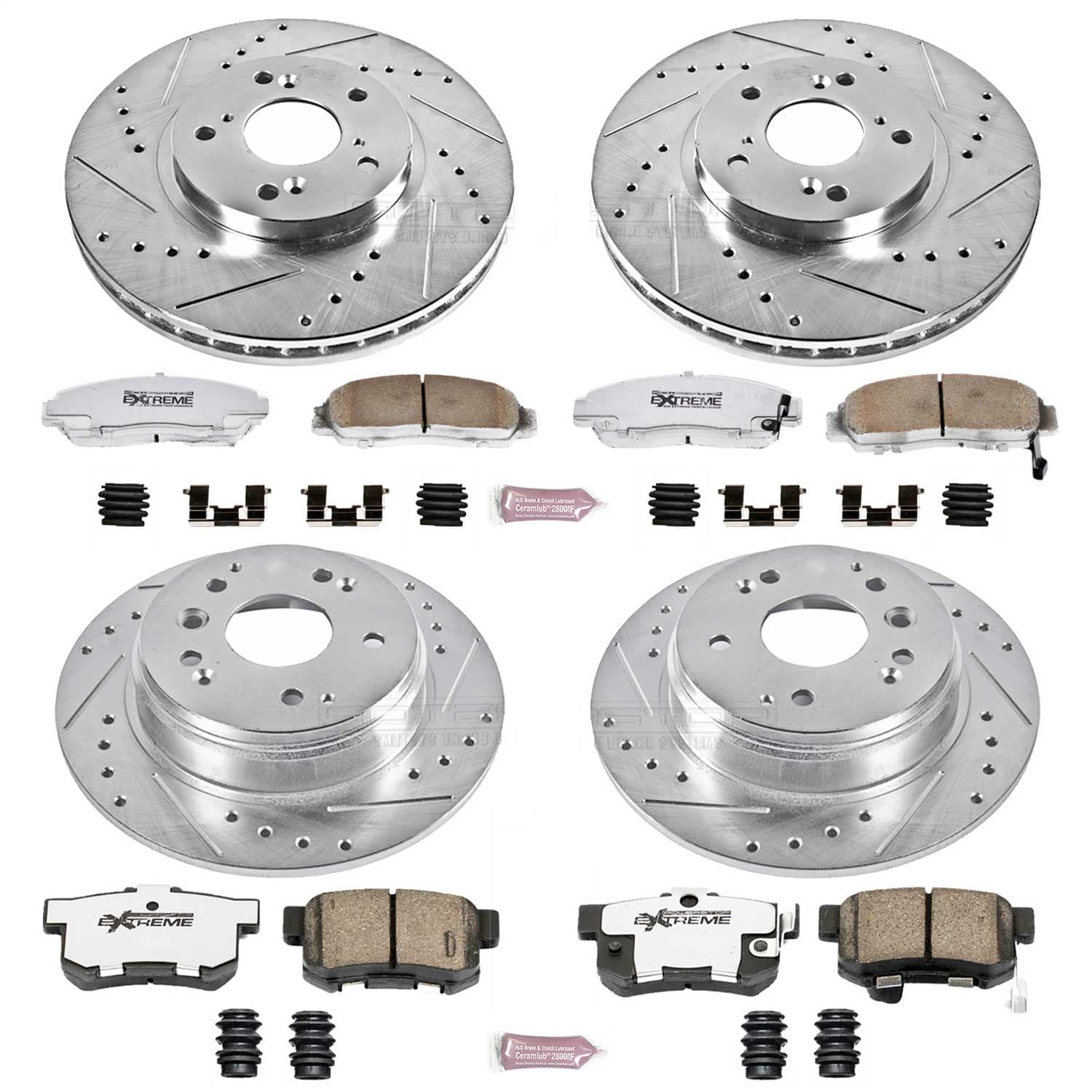 Power Stop - K2298-26 - Front and Rear - Disc Brake Pad and Rotor Kit image 1