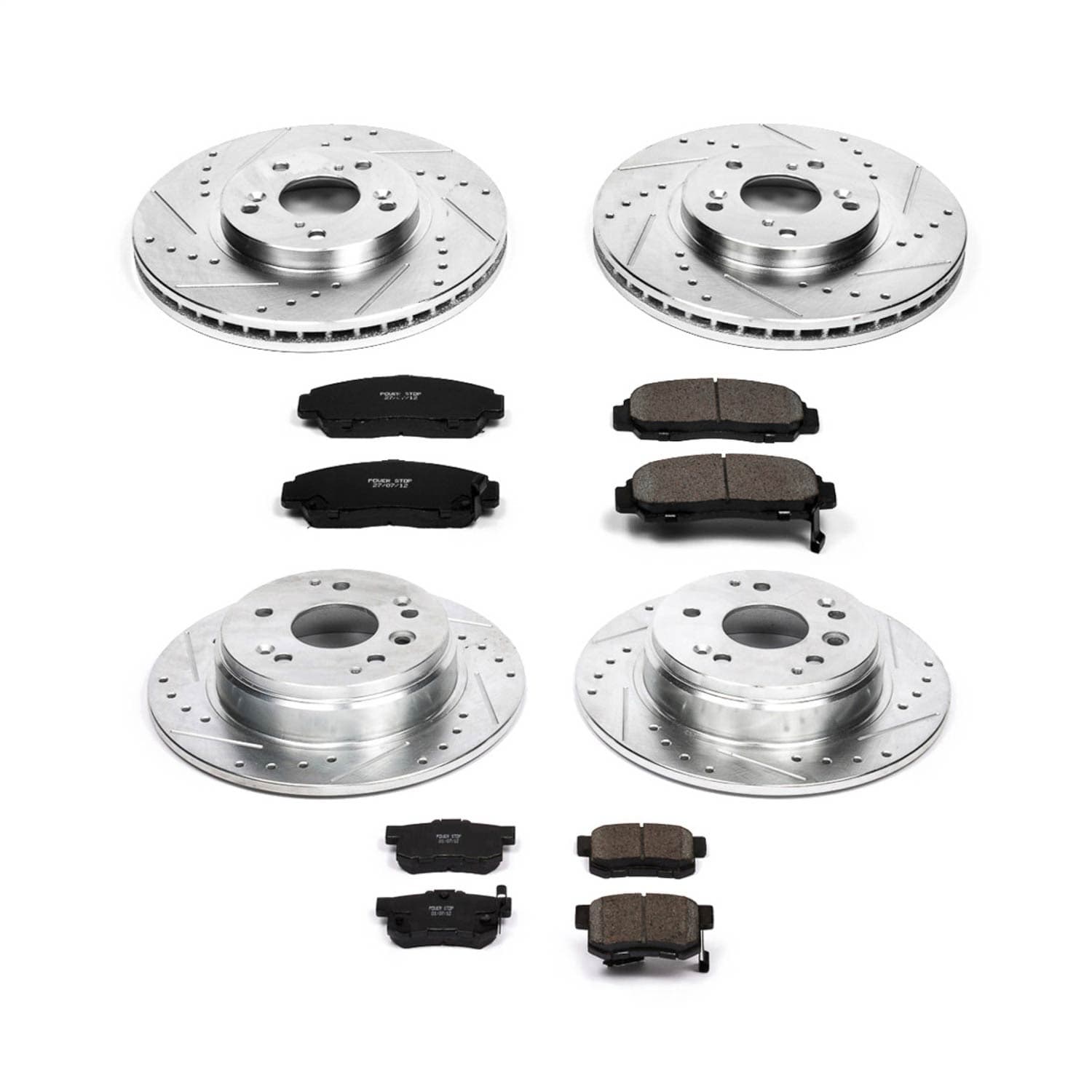 Power Stop - K2298 - Front and Rear - Disc Brake Pad and Rotor Kit image 1