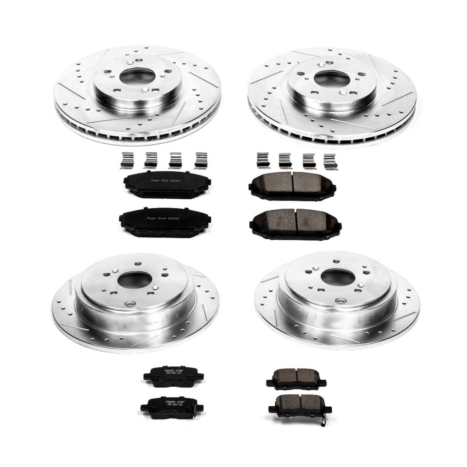 Power Stop - K2300 - Front and Rear - Disc Brake Pad and Rotor Kit image 1