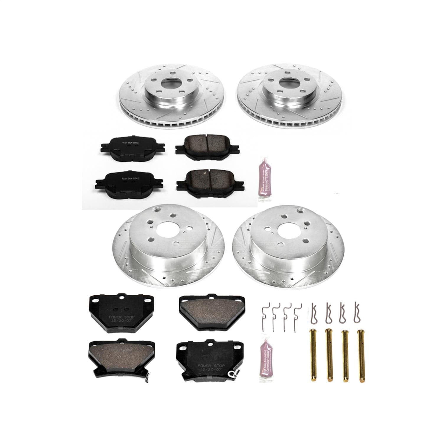 Power Stop - K2314 - Front and Rear - Disc Brake Pad and Rotor Kit image 1