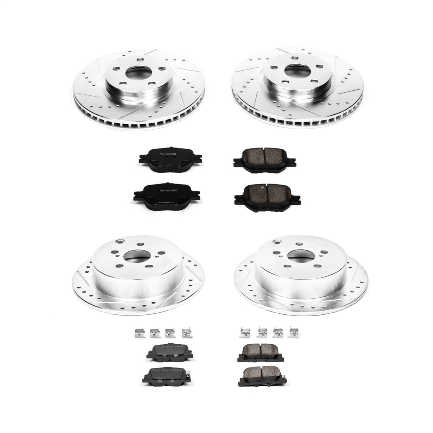 Power Stop - K2315 - Front and Rear - Disc Brake Pad and Rotor Kit image 1