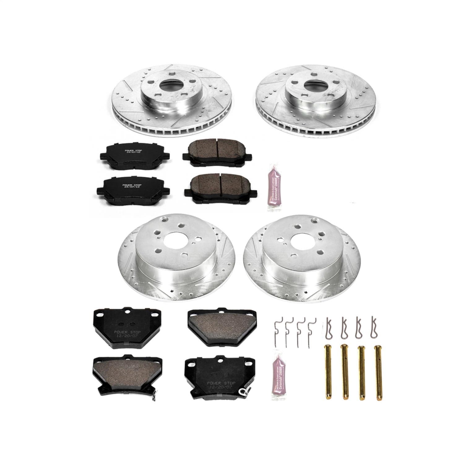 Power Stop - K2317 - Front and Rear - Disc Brake Pad and Rotor Kit image 1