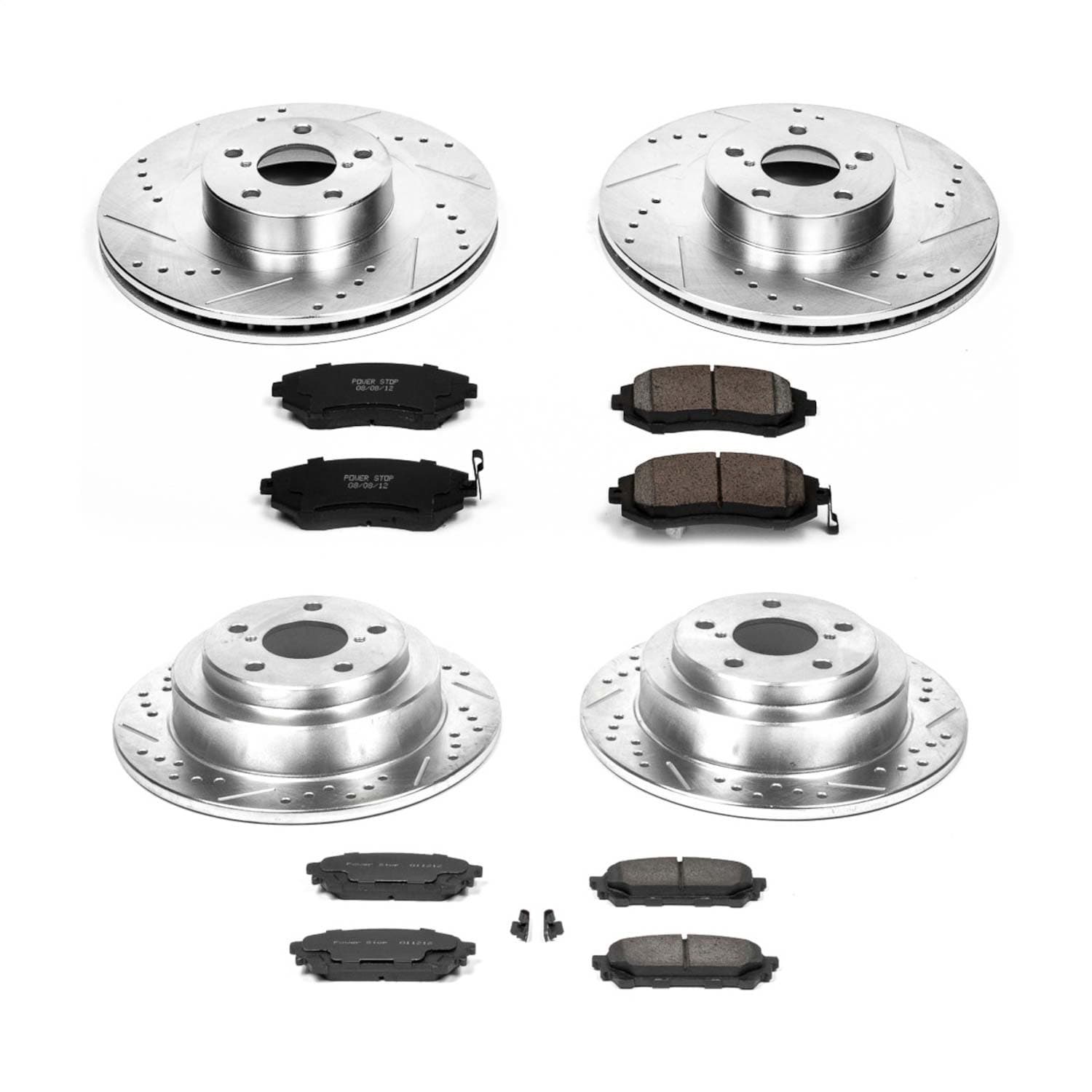 Power Stop - K2376 - Front and Rear - Disc Brake Pad and Rotor Kit image 1