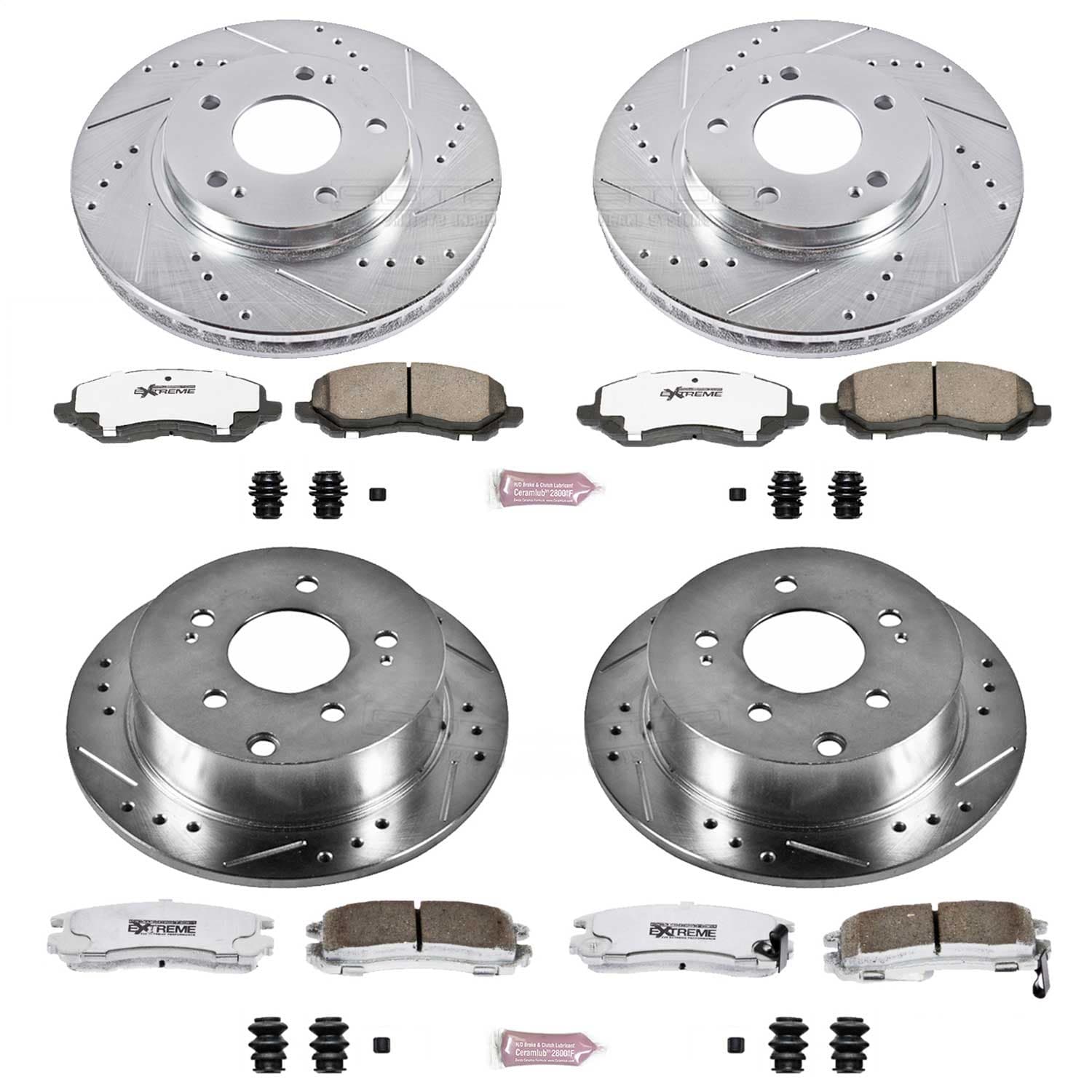 Power Stop - K2395-26 - Front and Rear - Disc Brake Pad and Rotor Kit image 1