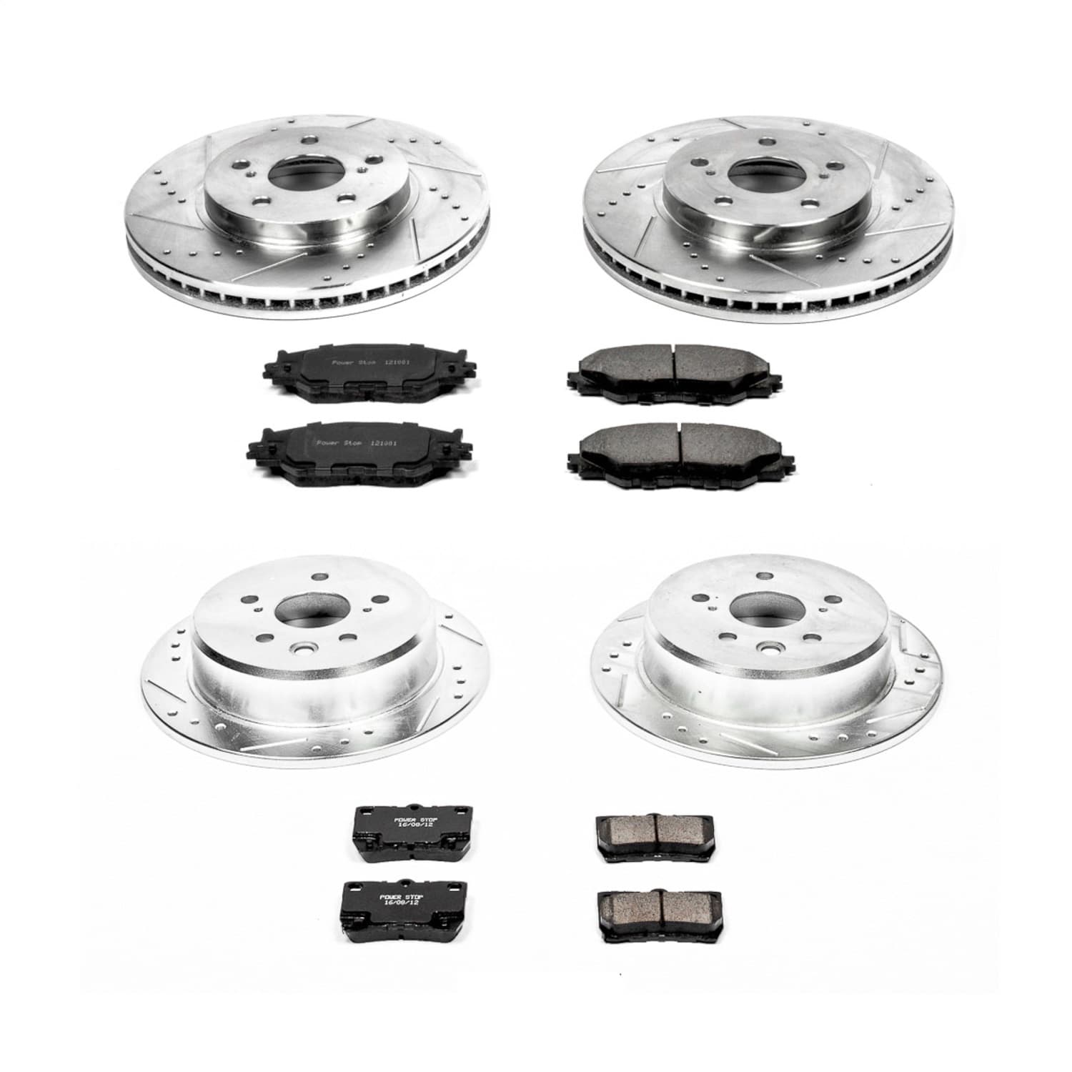 Power Stop - K2407 - Front and Rear - Disc Brake Pad and Rotor Kit image 1